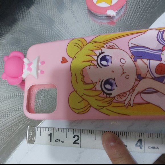 Sailor Moon Phone Case Cover With Phone Grip Super Cute Eating Yummy Dessert - Picture 8 of 15
